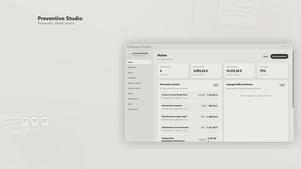 Preventivo Studio